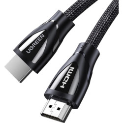 Кабель мультимедійний HDMI M to HDMI M 2.0m braided HD140 black Ugreen (80403)