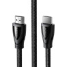 Кабель мультимедійний HDMI M to HDMI M 2.0m braided HD140 black Ugreen (80403)