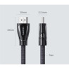Кабель мультимедійний HDMI M to HDMI M 2.0m braided HD140 black Ugreen (80403)