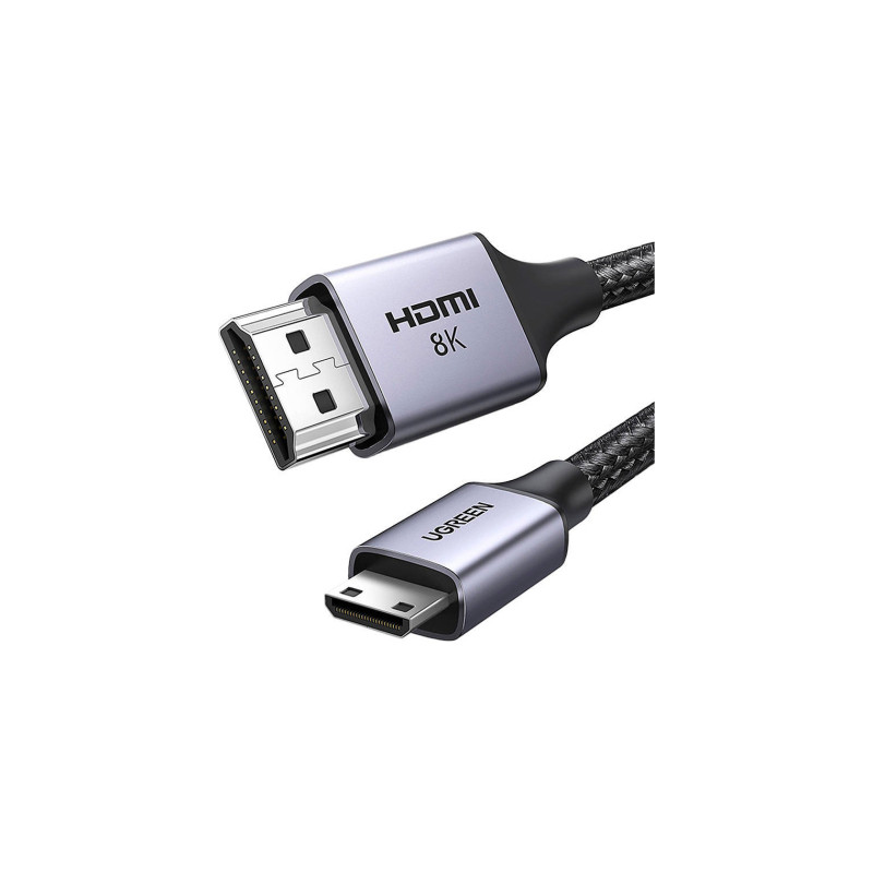 Кабель мультимедійний HDMI M to HDMI mini M 2.0m 8K HD163 black Ugreen (15515)