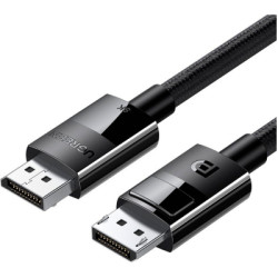 Кабель мультимедійний DisplayPort M to DisplayPort M 1.0m V1.4 braided DP114 black Ugreen (80390)