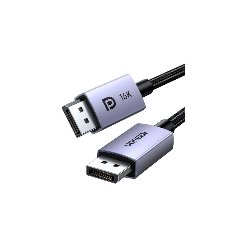 Кабель мультимедійний DisplayPort M to DisplayPort M 1.0m 16K DP118 black Ugreen (15383)