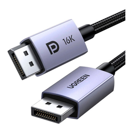 Кабель мультимедійний DisplayPort M to DisplayPort M 1.0m 16K DP118 black Ugreen (15383)