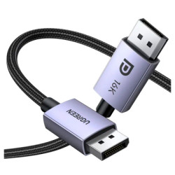 Кабель мультимедійний DisplayPort M to DisplayPort M 1.0m 16K DP118 black Ugreen (15383)