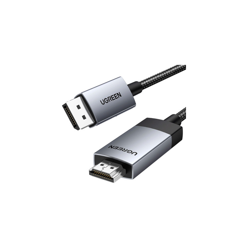 Кабель мультимедійний DisplayPort M to HDMI M 1.0m V2.0 4K60Hz DP119 black Ugreen (15773)