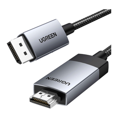 Кабель мультимедійний DisplayPort M to HDMI M 1.0m V2.0 4K60Hz DP119 black Ugreen (15773)