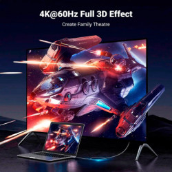 Кабель мультимедійний DisplayPort M to HDMI M 1.0m V2.0 4K60Hz DP119 black Ugreen (15773)