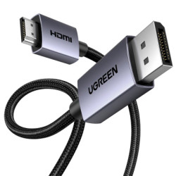 Кабель мультимедійний DisplayPort M to HDMI M 2.0m V2.0 4K30Hz DP125 black Ugreen (35842)