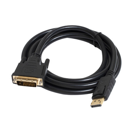 Кабель мультимедійний DisplayPort M to DVI M 1.8m 24+1pin Patron (CAB-PN-MUL-DP-DVI-18)