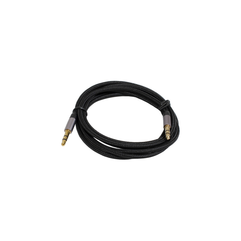 Кабель мультимедійний 3.5mm M to 3.5mm M 1.2m black Patron (CAB-PN-MUL-J-J-12)