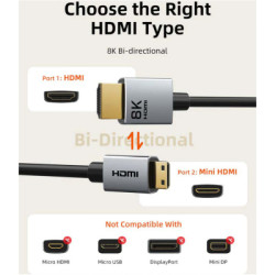 Кабель мультимедійний HDMI mini M to HDMI M 3.0m 8K60Hz Cabletime (CA915866)