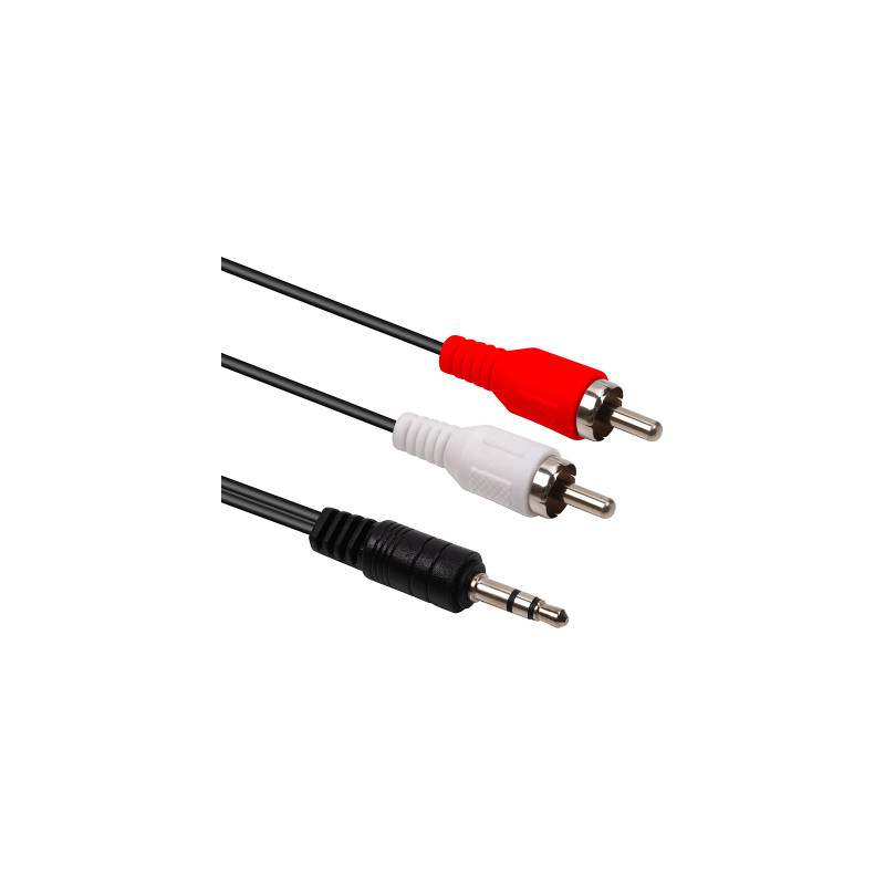 Кабель мультимедійний 3.5mm M to 2xRCA M 2.5m PowerPlant (CA914326)