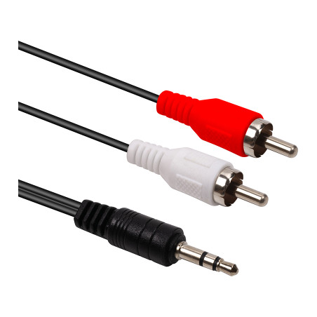 Кабель мультимедійний 3.5mm M to 2xRCA M 2.5m PowerPlant (CA914326)