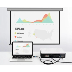 Кабель мультимедійний HDMI M to HDMI M 0.75m black Vention (AACBE)