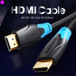 Кабель мультимедійний HDMI M to HDMI M 3.0m black Vention (AACBI)