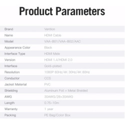 Кабель мультимедійний HDMI M to HDMI M 10.0m black Vention (AACBL)