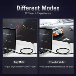 Кабель мультимедійний HDMI M to HDMI M 2.0m black Vention (AAGBH)