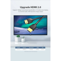 Кабель мультимедійний HDMI M to HDMI M 0.5m black Vention (AAIBD)