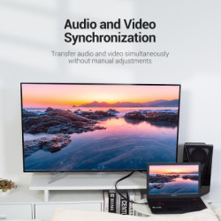 Кабель мультимедійний HDMI M to HDMI M 2.0m flat black Vention (AAKBH)