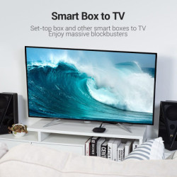 Кабель мультимедійний HDMI M to HDMI M 2.0m flat black Vention (AAKBH)