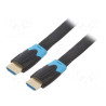 Кабель мультимедійний HDMI M to HDMI M 10.0m flat black Vention (AAKBL)