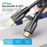 Кабель мультимедійний HDMI M to HDMI M 10.0m 8K black Vention (AANBL)