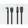 Кабель мультимедійний HDMI M to HDMI M 1.5m 90° corner black Vention (AAQBG)