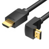Кабель мультимедійний HDMI M to HDMI M 3.0m 90° corner black Vention (AAQBI)