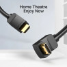 Кабель мультимедійний HDMI M to HDMI M 3.0m 90° corner black Vention (AAQBI)