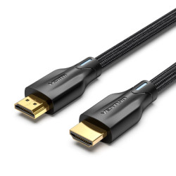 Кабель мультимедійний HDMI M to HDMI M 1.5m 8K cotton braided black Vention (AAUBG)