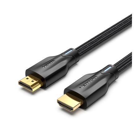 Кабель мультимедійний HDMI M to HDMI M 2.0m 8K cotton braided black Vention (AAUBH)