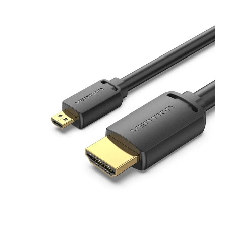 Кабель мультимедійний HDMI M to HDMI micro M 1.0m 4K black Vention (AGIBF)