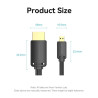Кабель мультимедійний HDMI M to HDMI micro M 1.0m 4K black Vention (AGIBF)