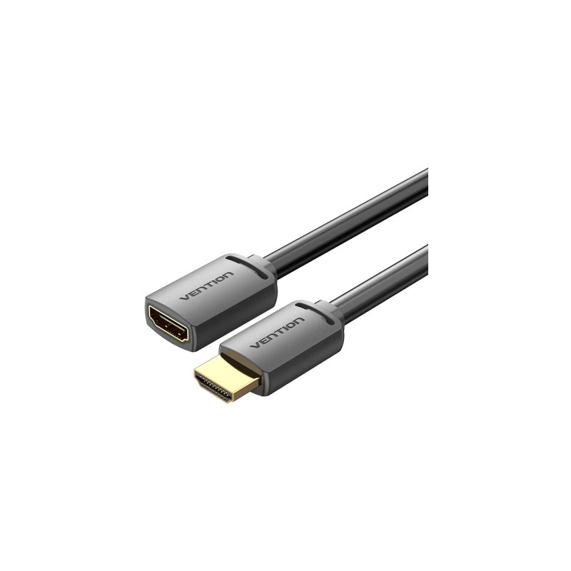Кабель мультимедійний HDMI M to HDMI F 1.0m 4K PVC black Vention (AHCBF)