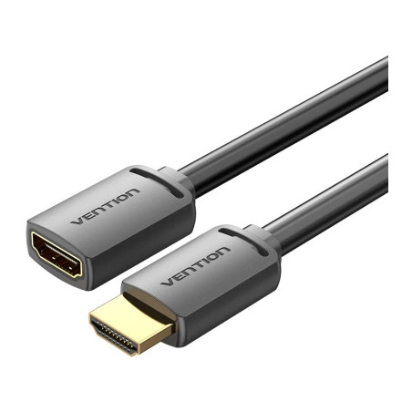 Кабель мультимедійний HDMI M to HDMI F 1.0m 4K PVC black Vention (AHCBF)