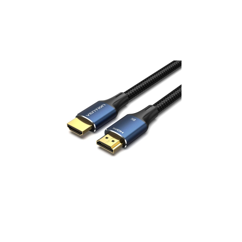 Кабель мультимедійний HDMI M to HDMI M 1.0m 8K cotton braided blue Vention (ALGLF)