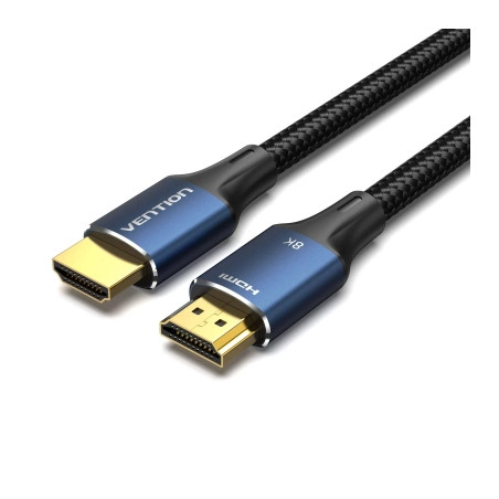 Кабель мультимедійний HDMI M to HDMI M 1.0m 8K cotton braided blue Vention (ALGLF)