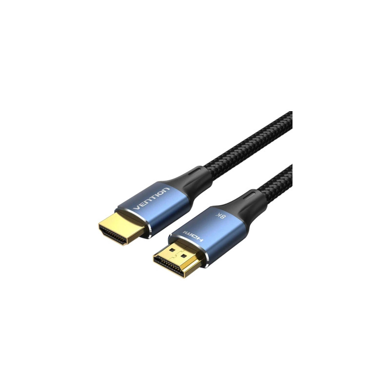 Кабель мультимедійний HDMI M to HDMI M 2.0m 8K cotton braided blue Vention (ALGLH)