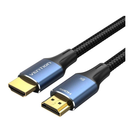 Кабель мультимедійний HDMI M to HDMI M 2.0m 8K cotton braided blue Vention (ALGLH)