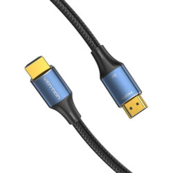 Кабель мультимедійний HDMI M to HDMI M 2.0m 8K cotton braided blue Vention (ALGLH)