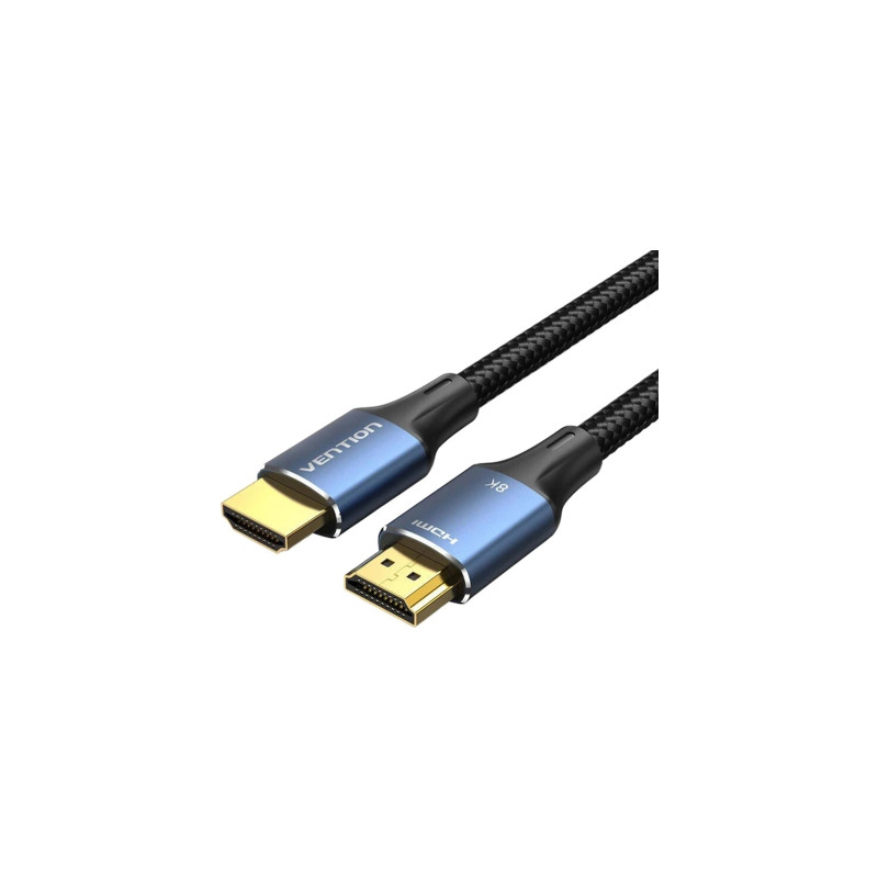 Кабель мультимедійний HDMI M to HDMI M 3.0m 8K cotton braided blue Vention (ALGLI)