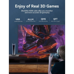 Кабель мультимедійний HDMI M to HDMI M 5.0m 8K cotton braided blue Vention (ALGLJ)