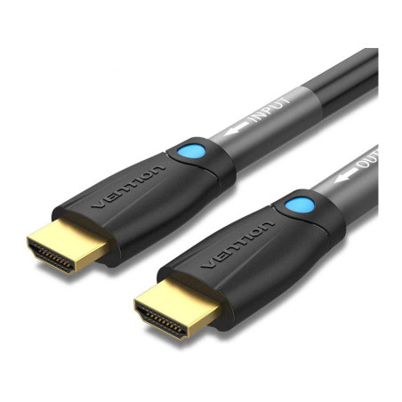 Кабель мультимедійний HDMI M to HDMI M 1.0m 4K cotton braided black zinc alloy Vention (ALMBF)