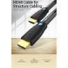 Кабель мультимедійний HDMI M to HDMI M 1.0m 4K cotton braided black zinc alloy Vention (ALMBF)