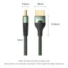 Кабель мультимедійний HDMI M to HDMI M 1.0m 8K ultra thin cotton braided green Vention (ALOGF)