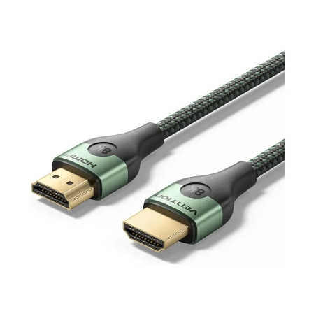 Кабель мультимедійний HDMI M to HDMI M 1.5m 8K ultra thin cotton braided green Vention (ALOGG)