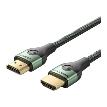 Кабель мультимедійний HDMI M to HDMI M 2.0m 8K ultra thin cotton braided green Vention (ALOGH)