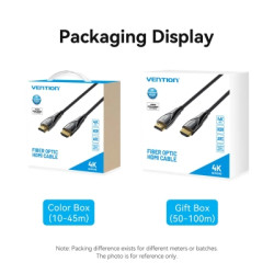Кабель мультимедійний HDMI M to HDMI M 70.0m 4K fiber optic black Vention (ALSBAX)