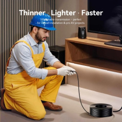 Кабель мультимедійний HDMI M to HDMI M 25.0m 4K fiber optic black Vention (ALSBS)