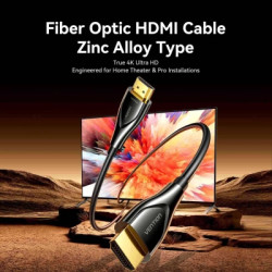 Кабель мультимедійний HDMI M to HDMI M 50.0m 4K fiber optic black Vention (ALSBX)